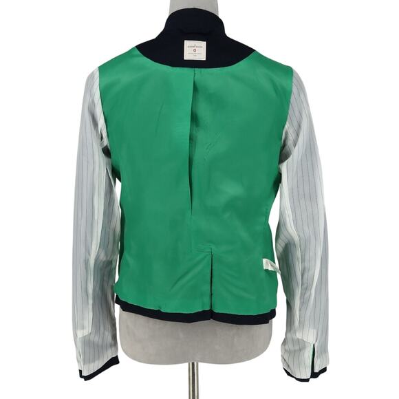 Gap Jacket Womens 0 Navy Blue Academy Blazer Woven Lined Academia Career - Picture 15 of 16